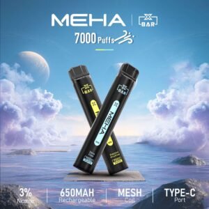 Meha Xbar 一次性電子煙7000口 | MEHA XBAR 魅嗨小黑條7000口拋棄式電子煙 | 續航持久-台灣現貨兩到三天送達